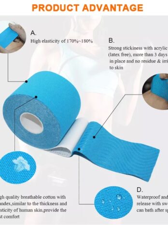 Black Pre-cut Sports Tape